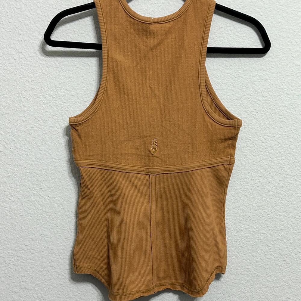 NEW Free People Headstart Sand Purple Corset Sleeveless Tank Top Md Athleisure - Picture 3 of 8